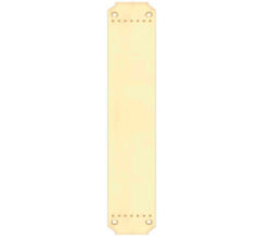 Cast Brass Art Nouveau Finger Plate (370mm x 64mm), Polished Brass