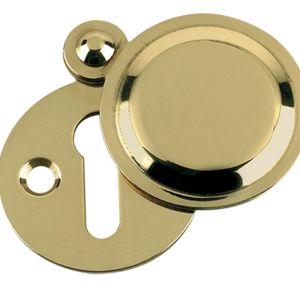 Standard Profile Covered Escutcheon, Polished Brass