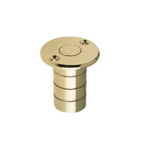 Dust Excluding Socket For Flush Bolts (Wood), Polished Brass