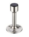 Cylinder Door Stop With Rose – 54mm – Satin Nickel