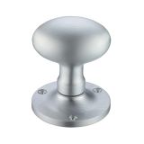 Oval Mortice Door Knobs, Satin Chrome (sold in pairs)