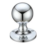 Ball Mortice Door Knobs, Polished Chrome -  (sold in pairs)