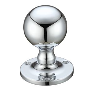 Ball Mortice Door Knobs, Polished Chrome –  (sold in pairs)