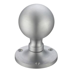 Ball Mortice Door Knobs, Satin Chrome (sold in pairs)