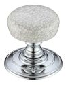 Zoo Hardware Grey Crackle Glaze Porcelain Door Knobs – Polished Chrome (sold in pairs)