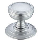 Concealed Fix Mortice Door Knobs, Satin Chrome -  (sold in pairs)