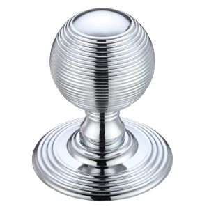 Ringed Mortice Door Knobs, Polished Chrome –  (sold in pairs)