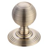 Ringed Mortice Door Knobs, Florentine Bronze  (sold in pairs)