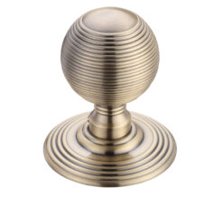 Ringed Mortice Door Knobs, Florentine Bronze  (sold in pairs)