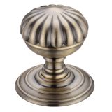 Flower Mortice Door Knobs, Florentine Bronze (sold in pairs)