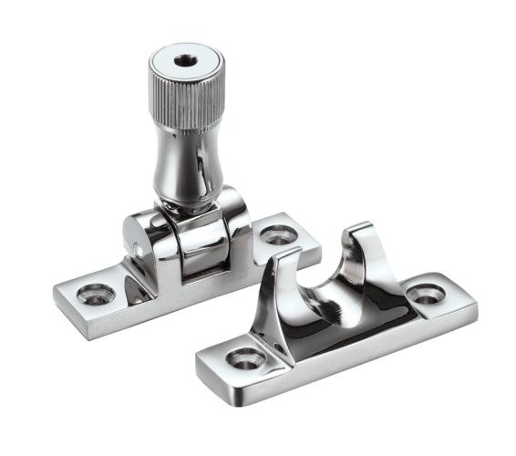 Brighton Pattern Locking Sash Fastener, Polished Chrome