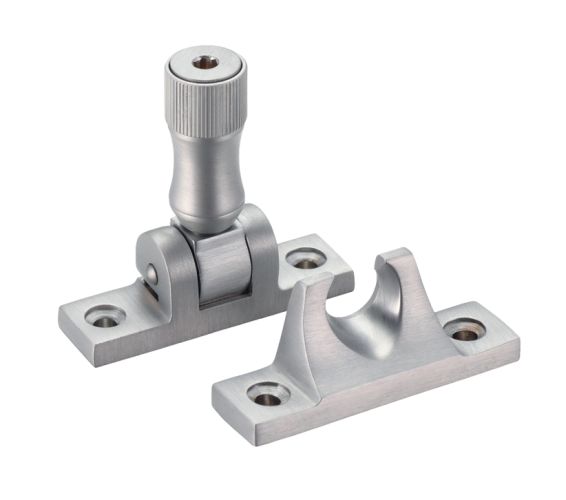 Brighton Pattern Locking Sash Fastener, Satin Chrome