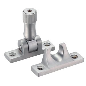 Brighton Pattern Locking Sash Fastener, Satin Chrome
