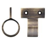 Vertical Fix Window Sash Ring, Florentine Bronze