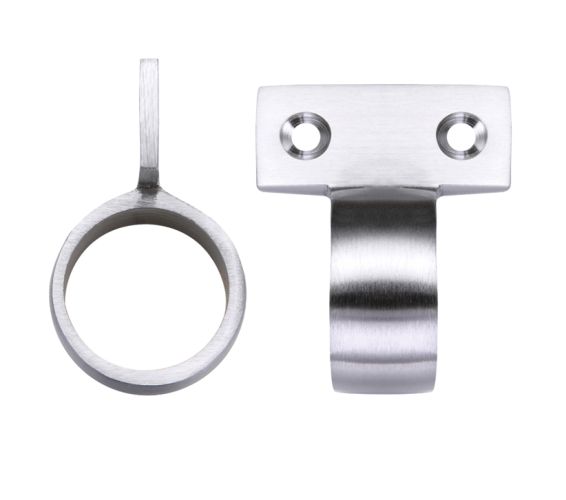 Vertical Fix Window Sash Ring, Satin Chrome