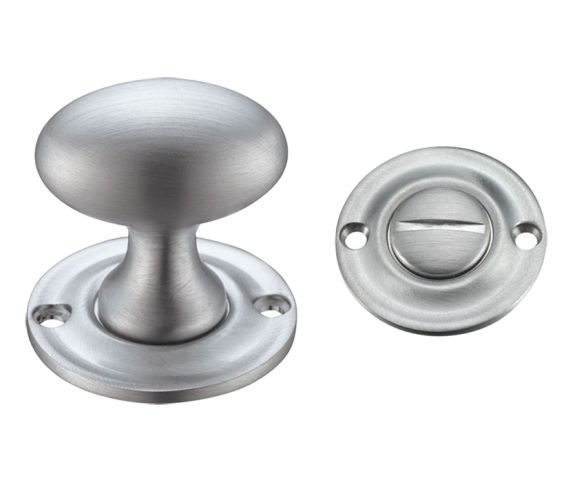 Oval Turn & Release (42mm), Satin Chrome –