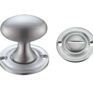 Oval Turn & Release (42mm), Satin Chrome –