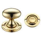 Oval Turn & Release (42mm), Polished Brass -