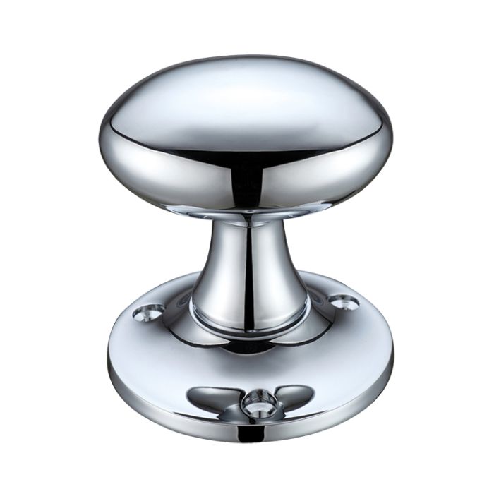 Oval Mortice Door Knobs, Polished Chrome (sold in pairs)