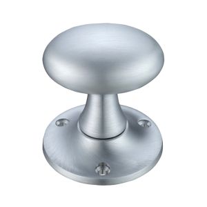 Oval Mortice Door Knobs, Satin Chrome (sold in pairs)