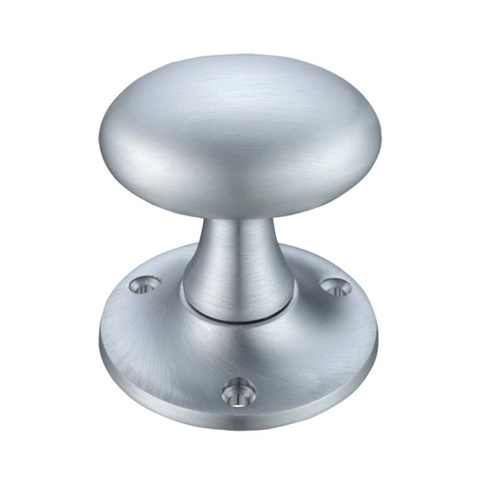 Oval Mortice Door Knobs, Satin Chrome (sold in pairs)