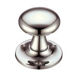 Mushroom Mortice Door Knobs, PVD Polished Nickel (sold in pairs)