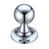 Ball Mortice Door Knobs, Polished Chrome -  (sold in pairs)