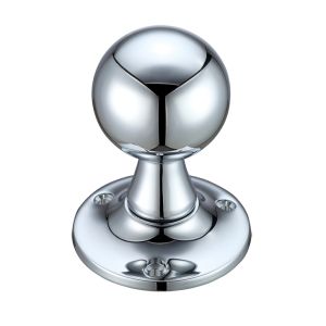 Ball Mortice Door Knobs, Polished Chrome –  (sold in pairs)