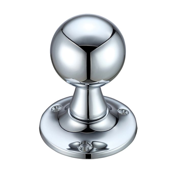 Ball Mortice Door Knobs, Polished Chrome –  (sold in pairs)