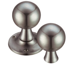 Ball Rim Door Knobs, Satin Nickel -  (sold in pairs)