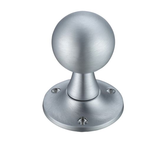 Ball Mortice Door Knobs, Satin Chrome –  (sold in pairs)