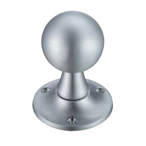 Ball Mortice Door Knobs, Satin Chrome –  (sold in pairs)