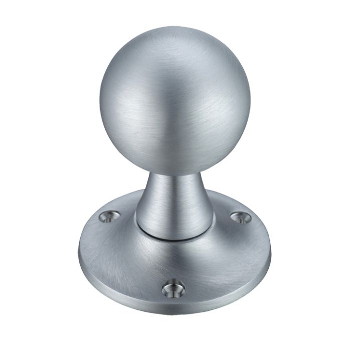 Ball Mortice Door Knobs, Satin Chrome –  (sold in pairs)