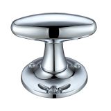 Extended Oval Mortice Door Knobs, Polished Chrome -  (sold in pairs)