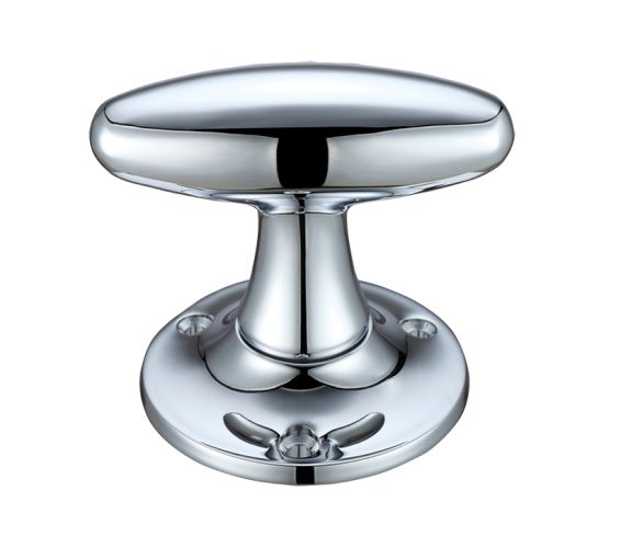 Extended Oval Mortice Door Knobs, Polished Chrome –  (sold in pairs)