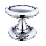 Oval Stepped Mortice Door Knobs, Polished Chrome  (sold in pairs)