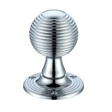 Queen Anne Mortice Door Knobs, Polished Chrome  (sold in pairs)