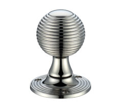 Queen Anne Mortice Door Knobs, PVD Stainless Nicke  (sold in pairs)