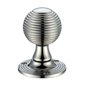 Queen Anne Mortice Door Knobs, PVD Stainless Nicke  (sold in pairs)