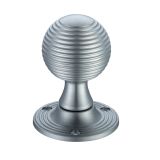 Queen Anne Mortice Door Knobs, Satin Chrome  (sold in pairs)