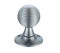 Queen Anne Mortice Door Knobs, Satin Chrome  (sold in pairs)