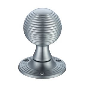 Queen Anne Mortice Door Knobs, Satin Chrome  (sold in pairs)