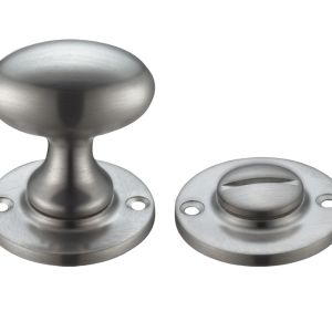 Oval Turn & Release (40mm), Satin Nickel
