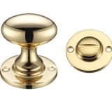 Oval Turn & Release (40mm), Polished Brass