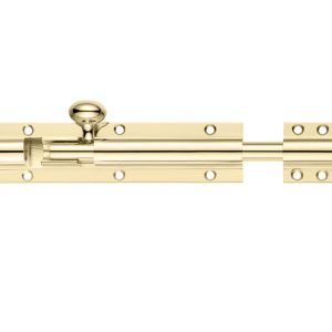 Architectural Barrel Bolt (4, 6, 8, 12, 18 OR 24 Inch), Polished Brass