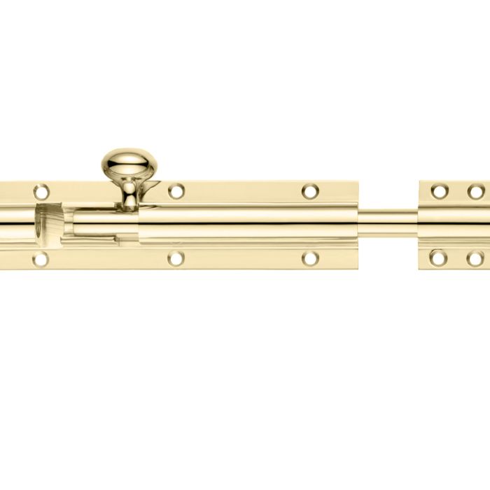 Architectural Barrel Bolt (4, 6, 8, 12, 18 OR 24 Inch), Polished Brass