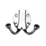 Double Robe Hook, Polished Chrome