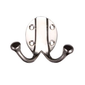 Double Robe Hook, Nickel Plate