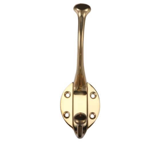 Hat & Coat Hook, Polished Brass – FB72