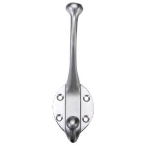 Hat & Coat Hook, Satin Chrome –
